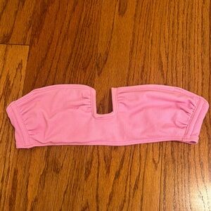 Pink Strapless Bandeau Top